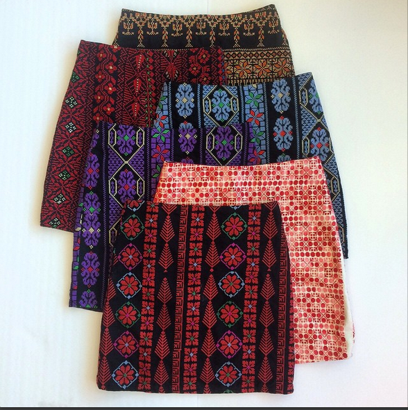 #PalestineCollection mini skirts 💋✔️ they come with a detachable fringe #1Skirt2ways ✌️ shop them online www.allthingsmochi.com #GlobalShipping #TheArtOfEmbroidery