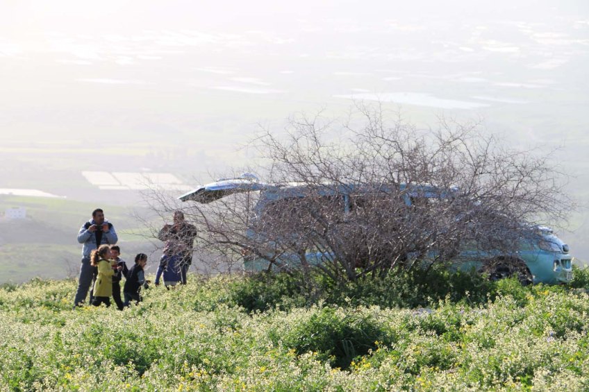 Hiking through Wadi Rayan Yabis between Ajloun and Jordan ValleyHiking through Wadi Rayan Yabis between Ajloun and Jordan Valley