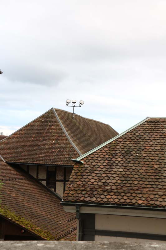 A photo of the brown vintage roofs in solothurn switzerland