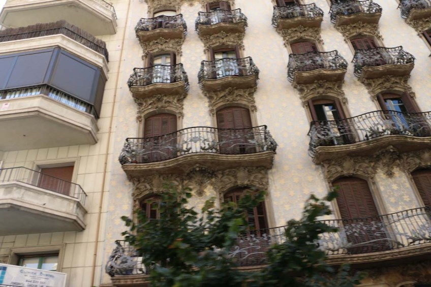 Balconys Old houses and architecture in Barcelona by Gaudi and others