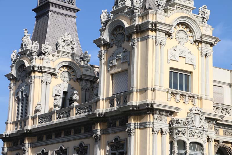 Old houses and architecture in Barcelona by Gaudi and others