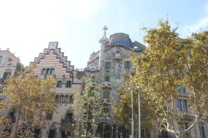 Old houses and architecture in Barcelona by Gaudi and others