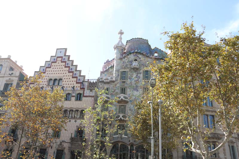 Old houses and architecture in Barcelona by Gaudi and others