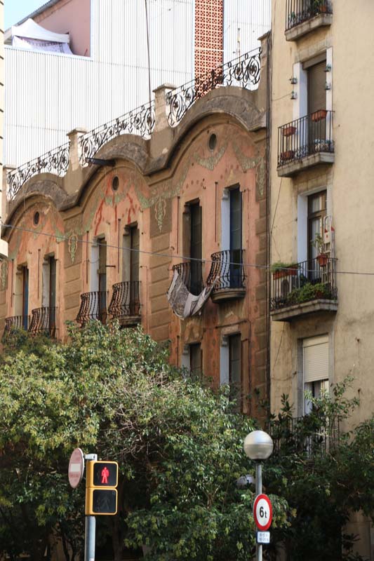 Old houses and architecture in Barcelona by Gaudi and others