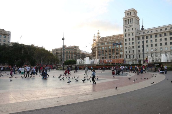 Catalunya Square in Barcelona Down Town