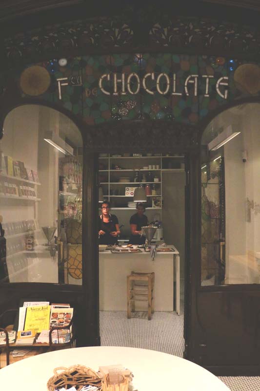 Best chocolate shop with cookies donuts and chocolates to die for in Barcelona