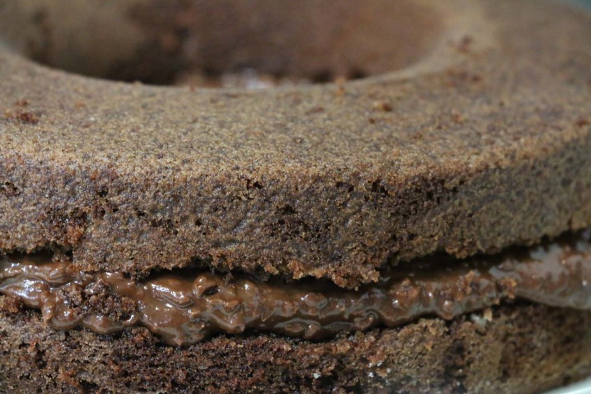 Filling of the Ferrero Rocher Chocolate cake