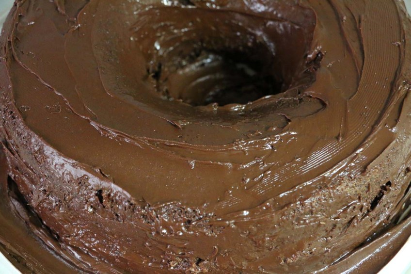 Filling of the Ferrero Rocher Chocolate cake