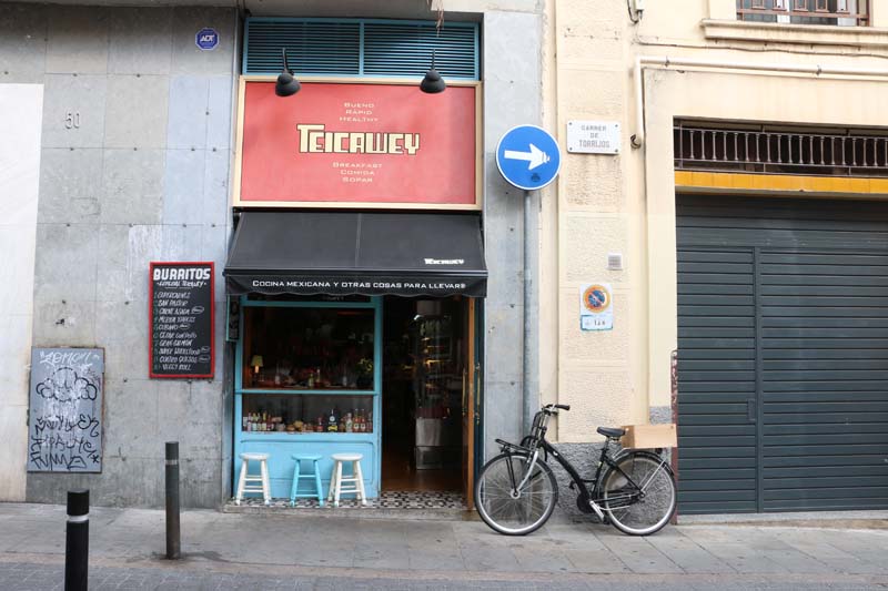 Shop in Barcelona with bicycle infront of it