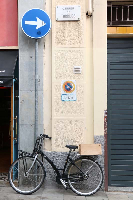 Bicycle infront of a shop