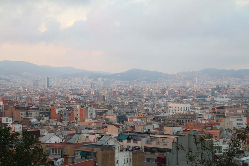Overlooking city of Barcelona