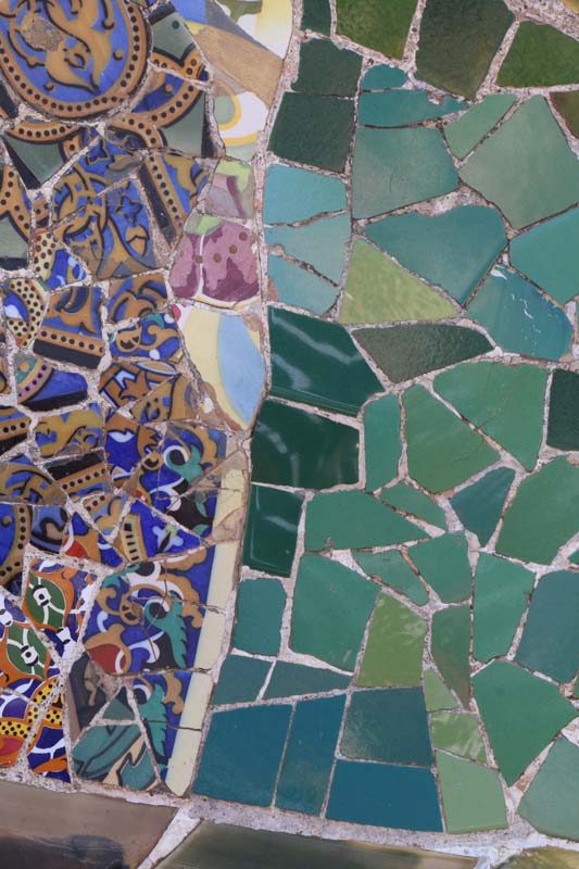 Broken glass mosaic style