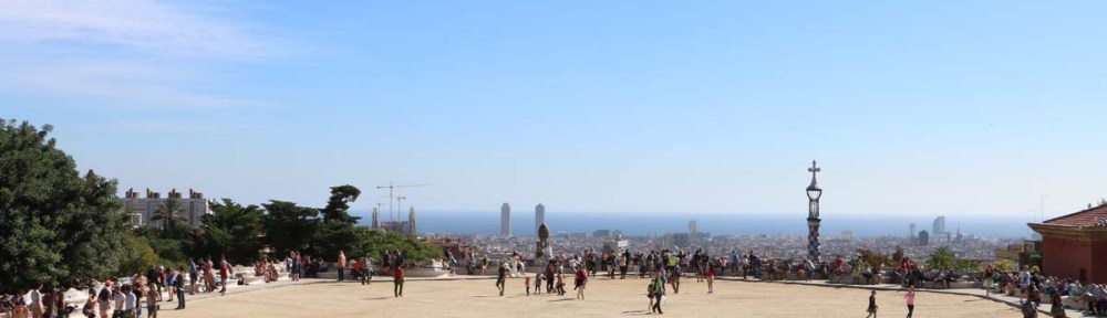 overlooking barcelona