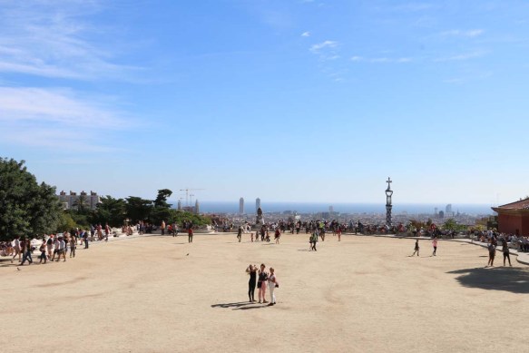 overlooking barcelona