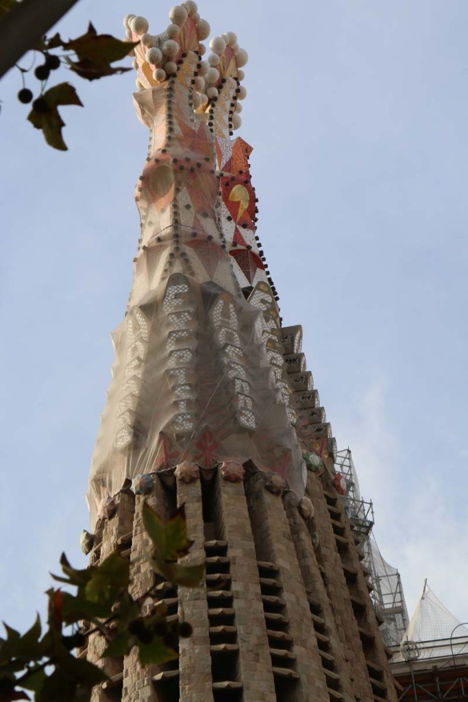 Close up photo of the details of the church La Segrada Familia in Barcelona