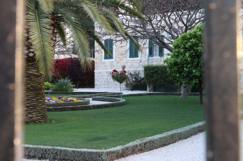 Architecture houses and nature of Haifa Palestine Israel