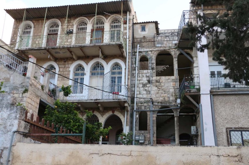 Architecture houses and nature of Haifa Palestine Israel
