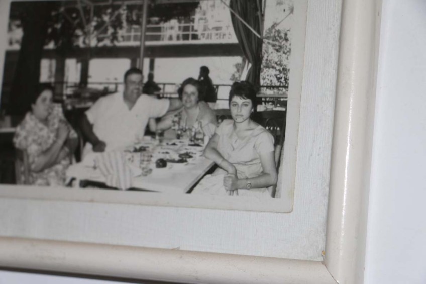 An old photograph of people in Nablus