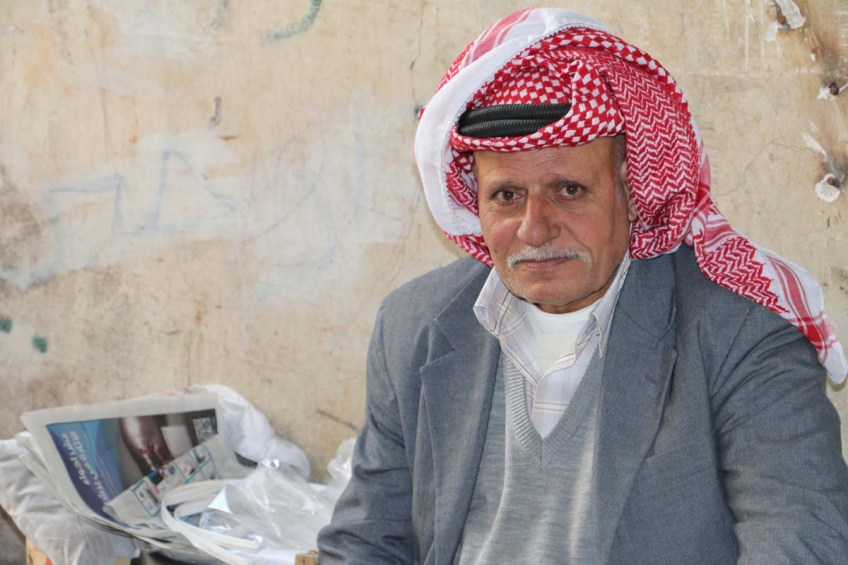 A portrait of an old Palestinian in Nablus