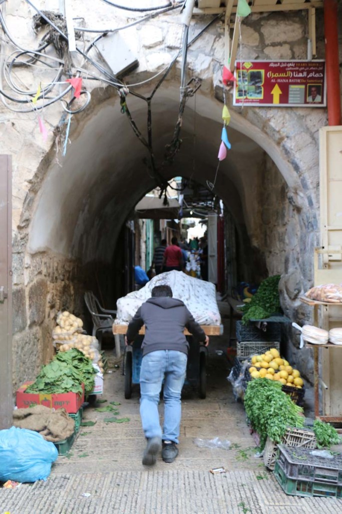 This is a street in Nablus Palestine West Bank - Israeli Palestinian conflict