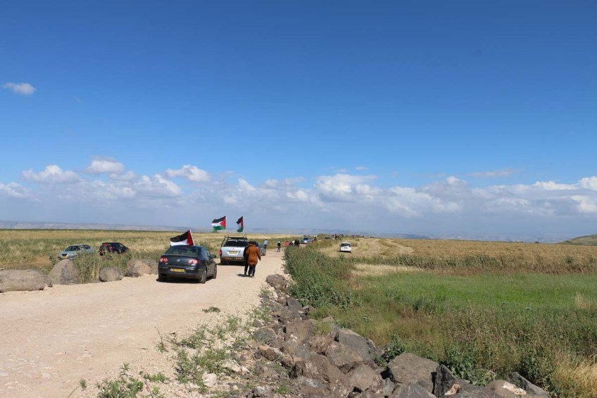 Hadathe destroyed Palestinian Village protest during Israeli independence day