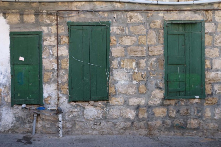 Old houses and streets of Haifa