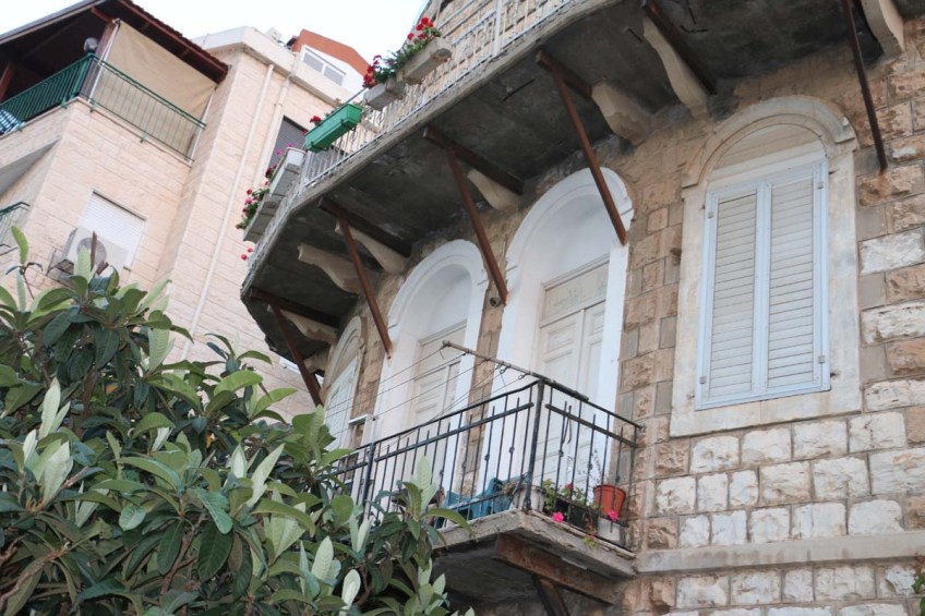 Old houses and streets of Haifa