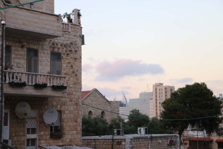 Old houses and streets of Haifa