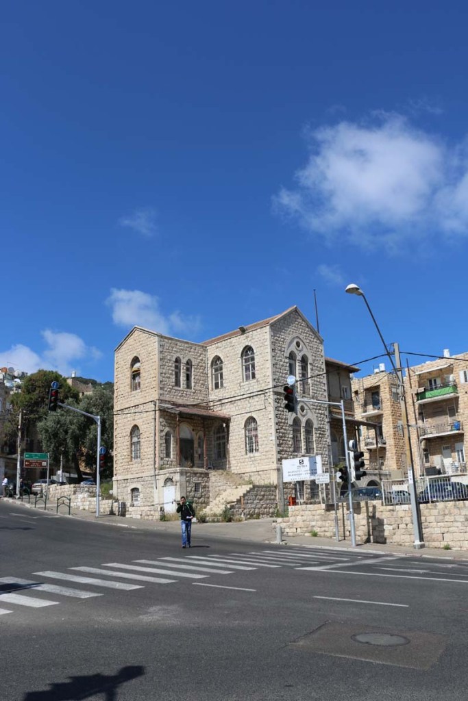 Old houses architecture and streets of Haifa