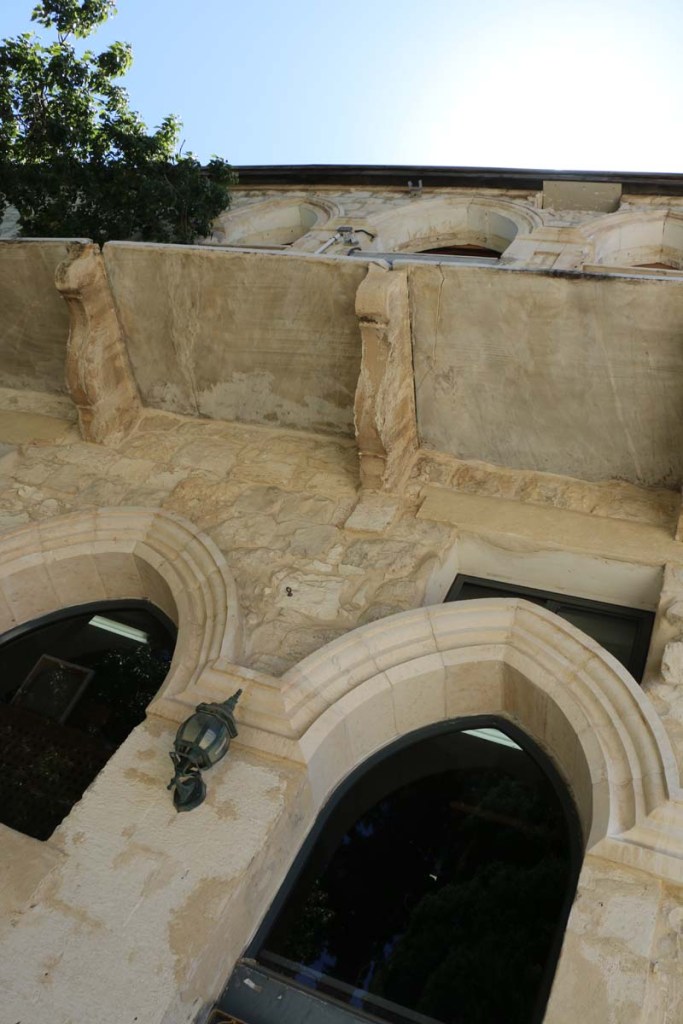 Old houses architecture and streets of Haifa