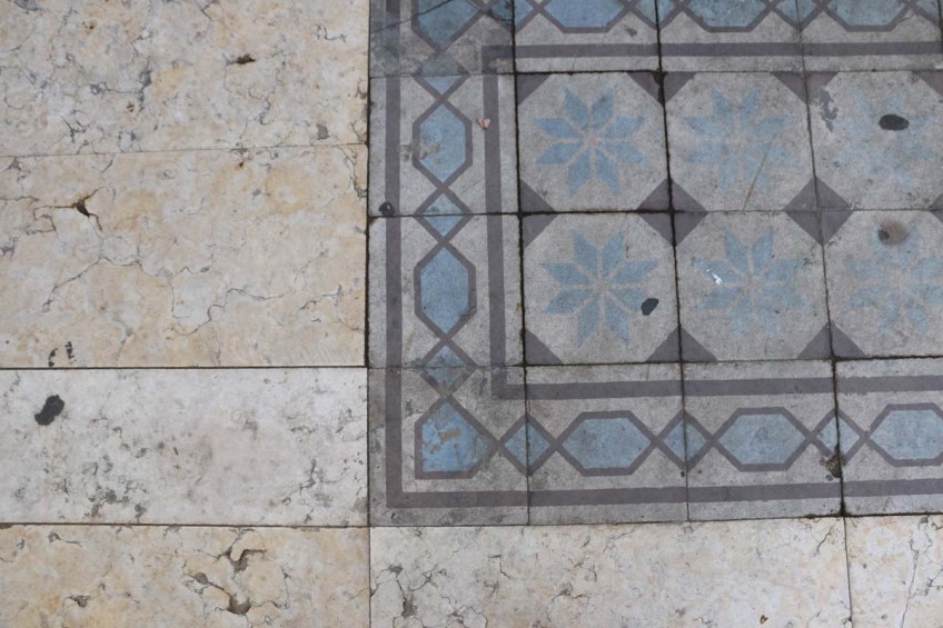 Old houses architecture and streets of Haifa