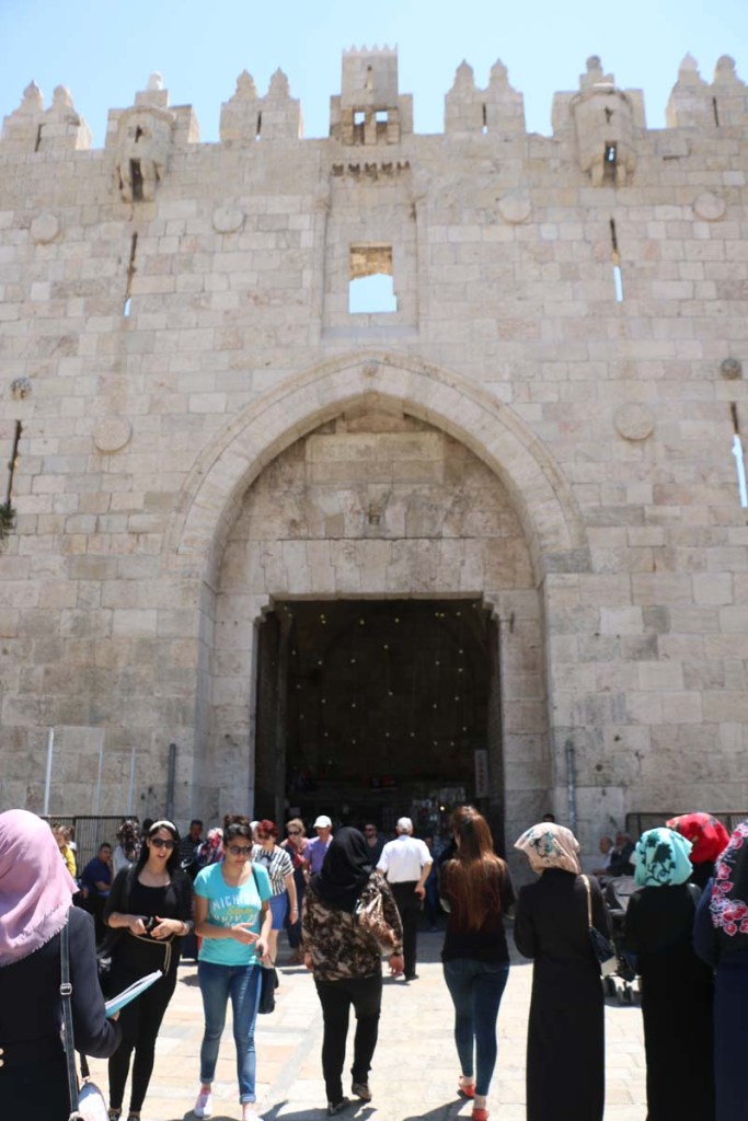 Bab al amood the gate of Damascus in Jerusalem - باب العمود في القدس