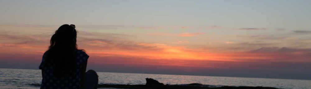 Sunset over The Mediterranean beach in occupied Palestine Israel