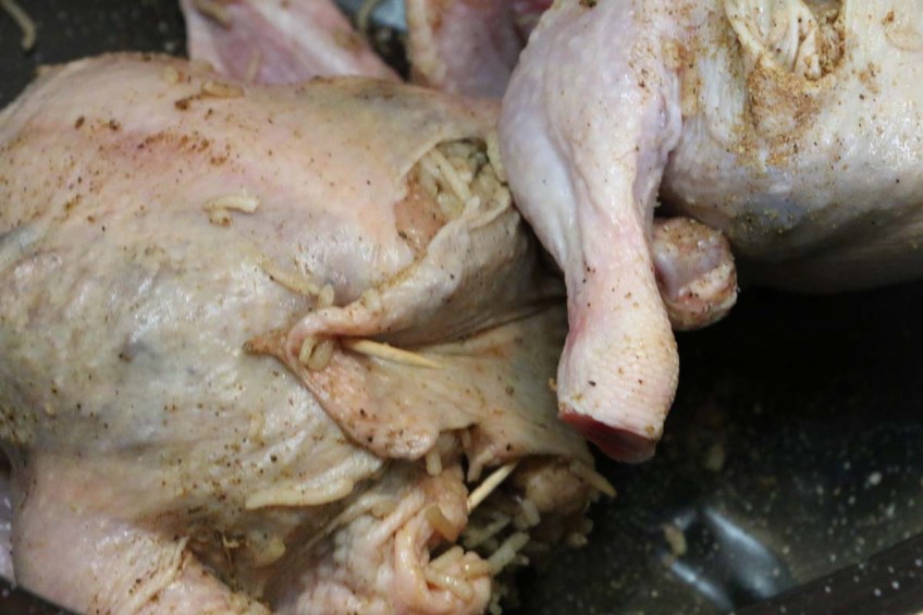 How to make Middle Eastern Stuffed Chicken طريقة عمل دجاج محشي