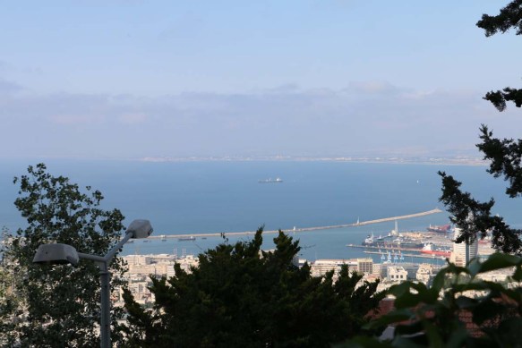 مدينة حيفا فلسطين، overlooking the streets and sea of Haifa Palestine Israel