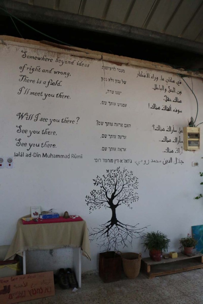 Ecomme where Israelis and Palestinians try and live together