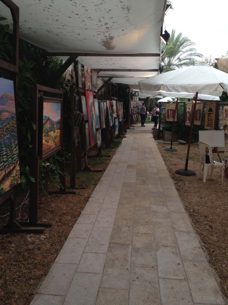 Art exhibition walking between the old houses and streets of byblos Lebanon