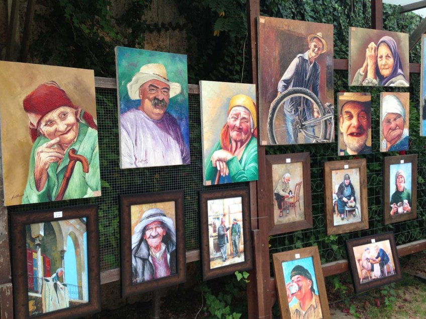Art exhibition walking between the old houses and streets of byblos Lebanon