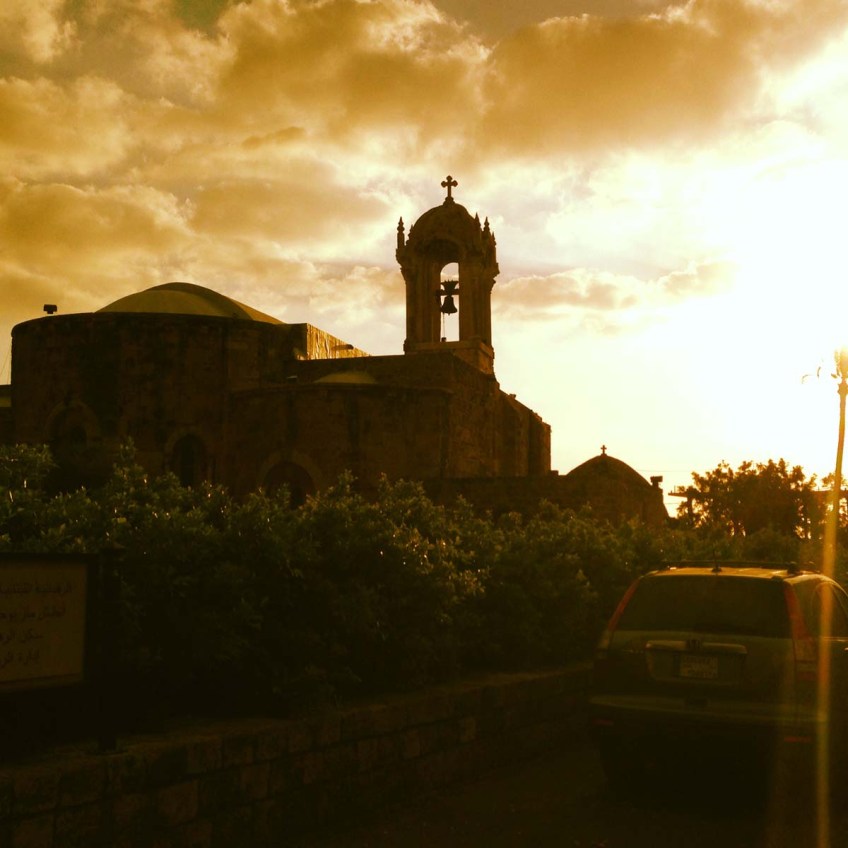 walking between the old houses and streets of byblos Lebanon