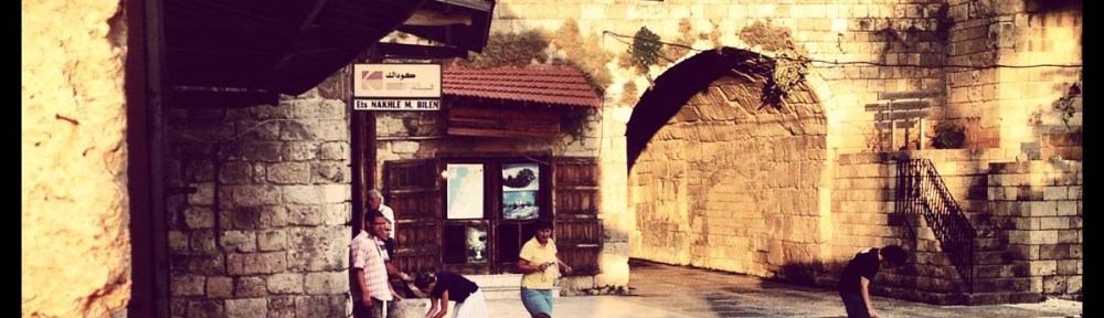 walking between the old houses and streets of byblos Lebanon