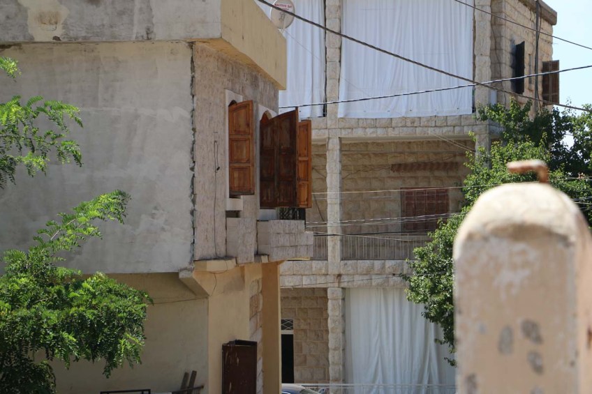 The houses and streets in mountain village ehden lebanon