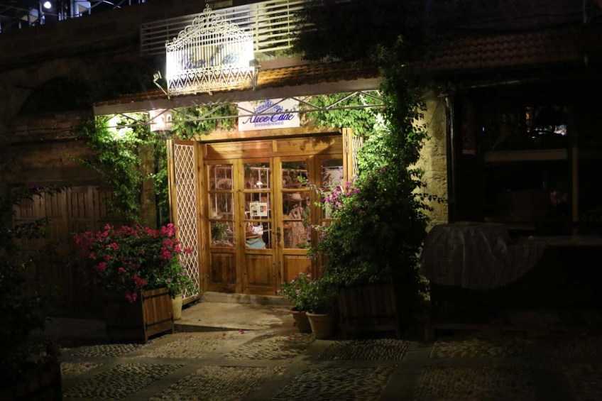 Night life as walking between the old houses and streets of byblos Lebanon