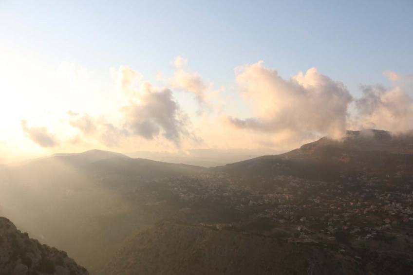 Overlooking the mountains in Lebanon