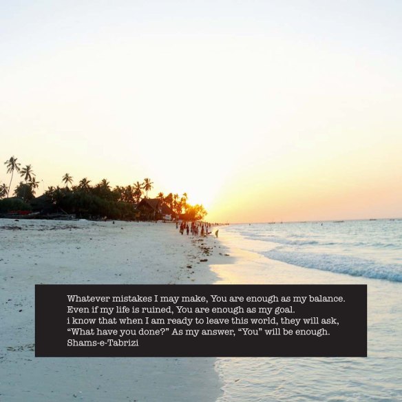 Shams Tabrii, quote, inspiration, spiritual, zanzibar 