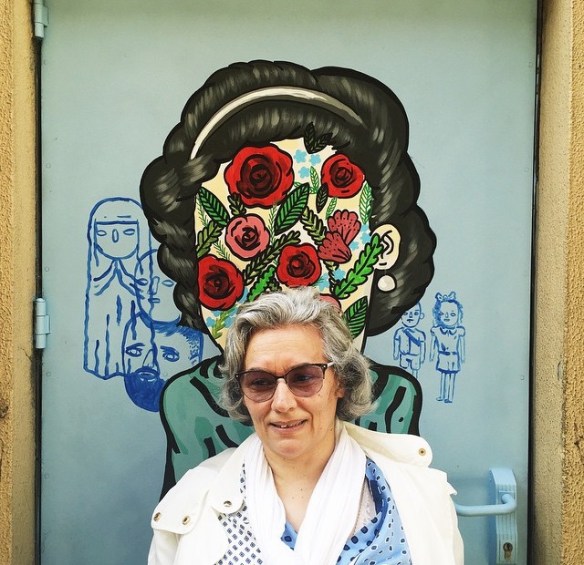 Kitato, graffiti, old, elder, roses, collage