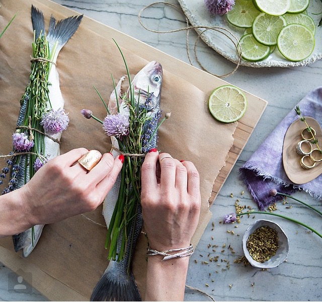fish, lavender, foodie, cooking