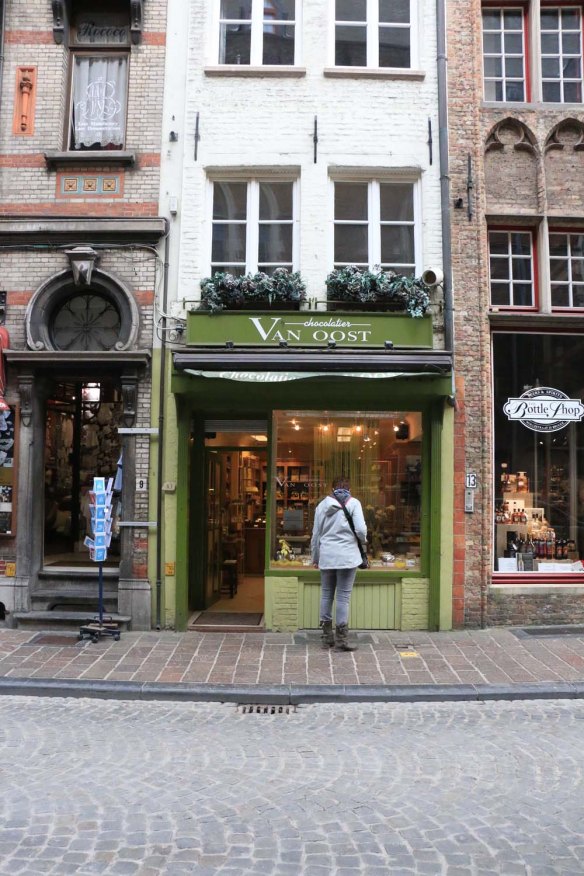 green door, shop, interior