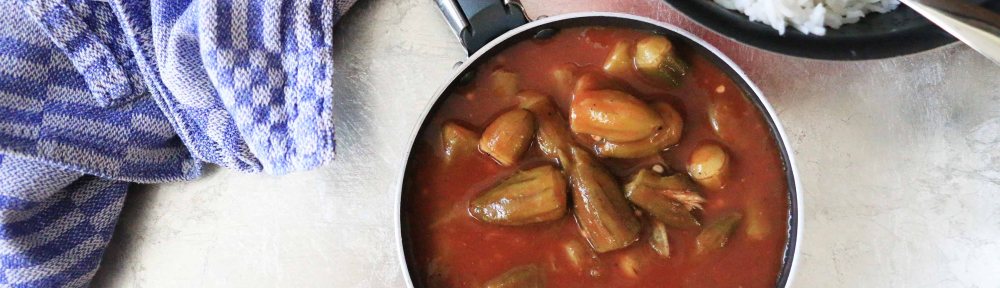 bamieh, okra, tomato, stew