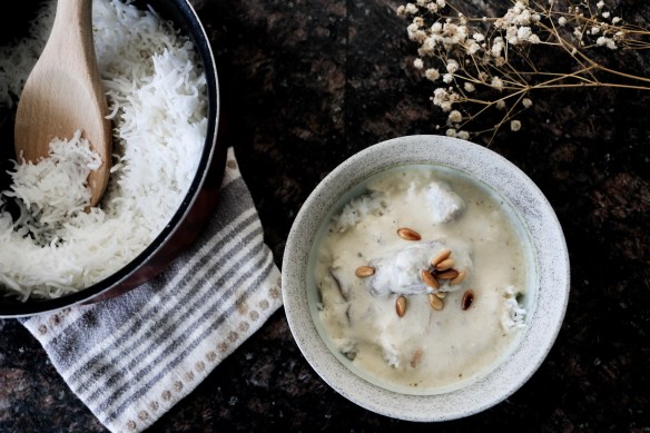 shakiyeh, laban immo, yogurt and rice, cooked yogurt, levantine dish 